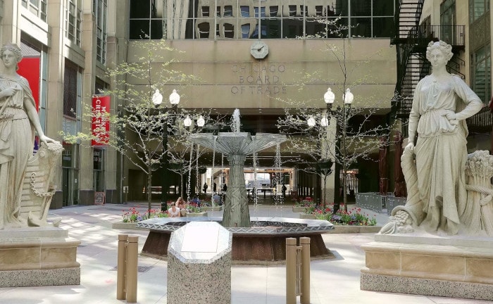 Gebäude der Chicago Board of Trade (CBOT): Das 1848 gegründete Haus ist die älteste Terminbörse der Welt und damit quasi die Wiege der Optionen.