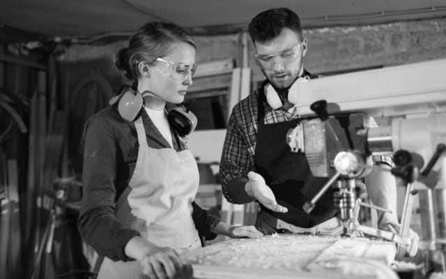 Auszubildende im Gespräch