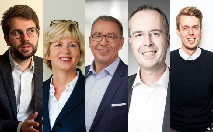 Paul Berenberg-Gossler (GDV), Katrin Bornberg (Votum), Andreas Kolb (Versicherungskammer) und Marc Steinbrecher (Deutsche Rück) und Marcel Hennighausen-Roßberg (Procheck24).