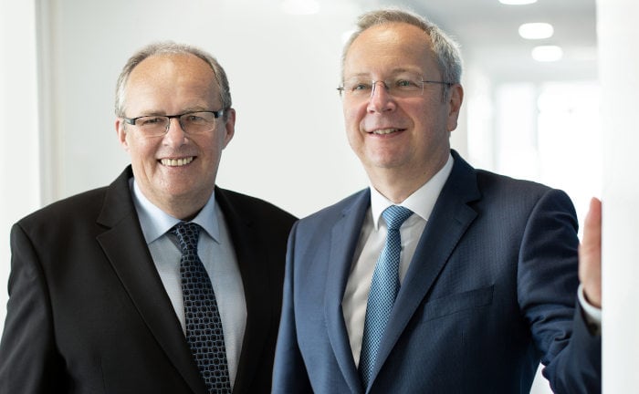 Vema-Vorstände Hermann Hübner (links) und Andreas Brunner
