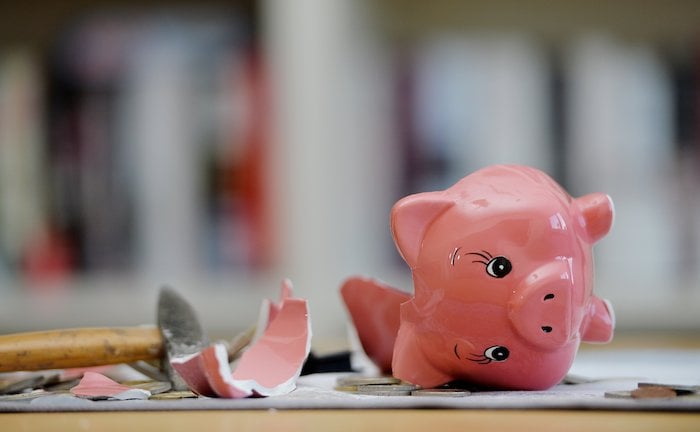 Kaputtes Sparschwein