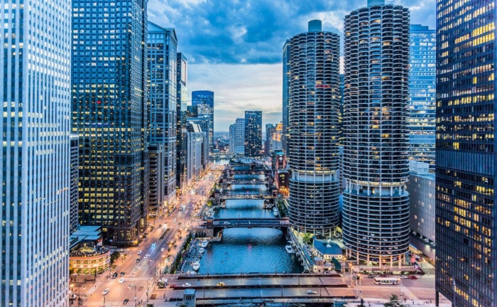 Büro-Immobilien und Infrastruktur in Chicago: Mieten gehen mit der Inflation meistens mit