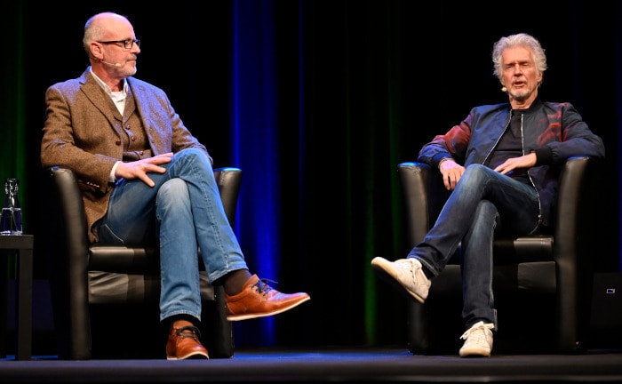 Frank Schätzing und Peter Wohlleben auf der lit.Cologne 2022 in Köln