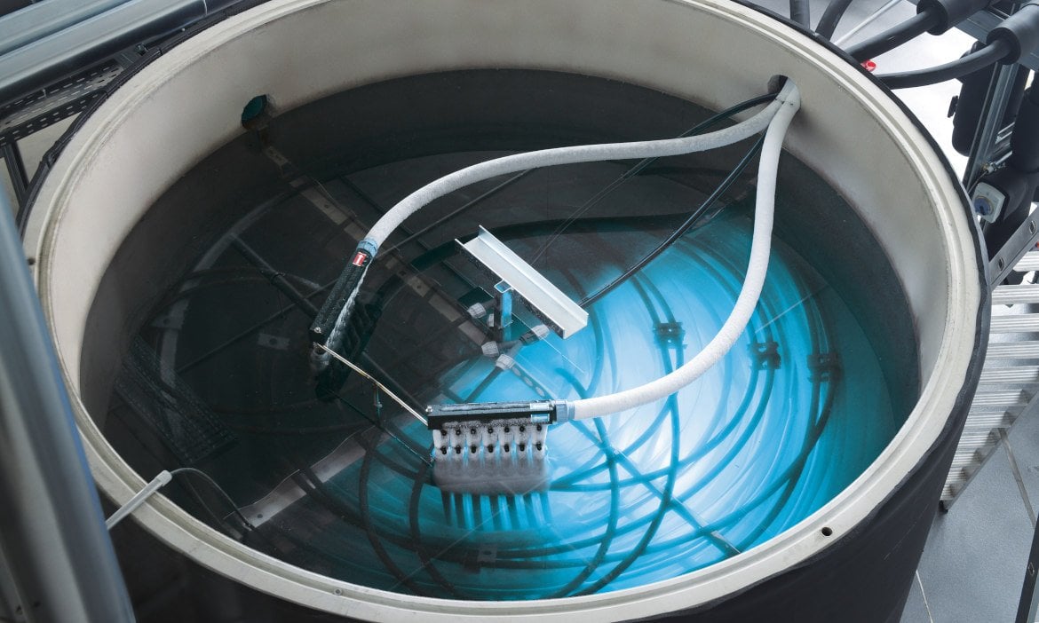 Wasser im Speicher einer Eisspeicherheizung