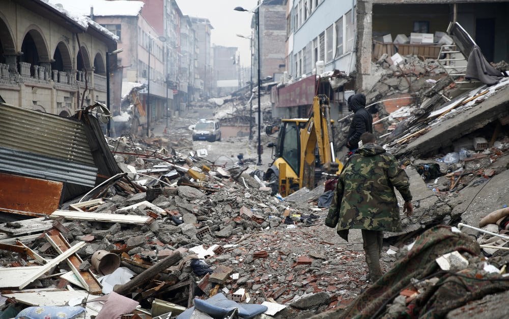 Zerstörte Häuser im türkischen Malatya