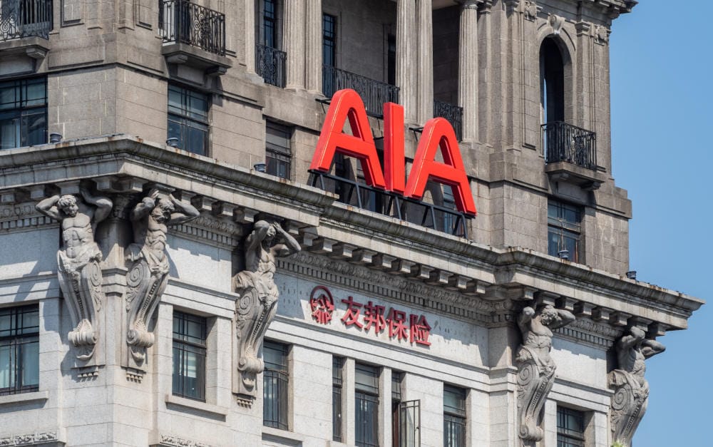 Die AIA Group mit Sitz in Hongkong gehört zu den 100 größten Unternehmen der Welt