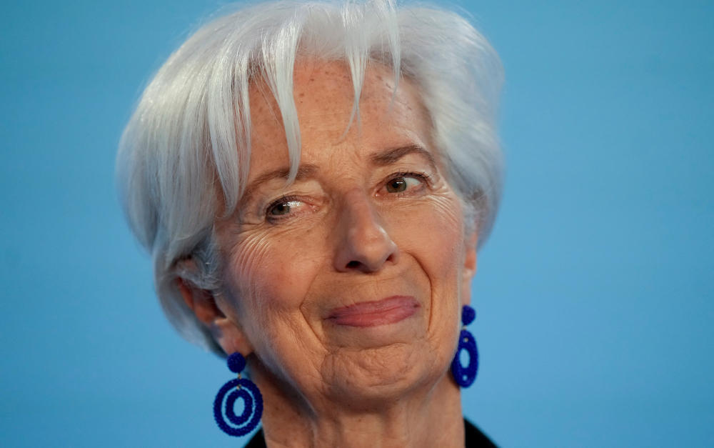 EZB-Chefin Christine Lagarde, kurz vor der Pressekonferenz am 4. Mai 2023
