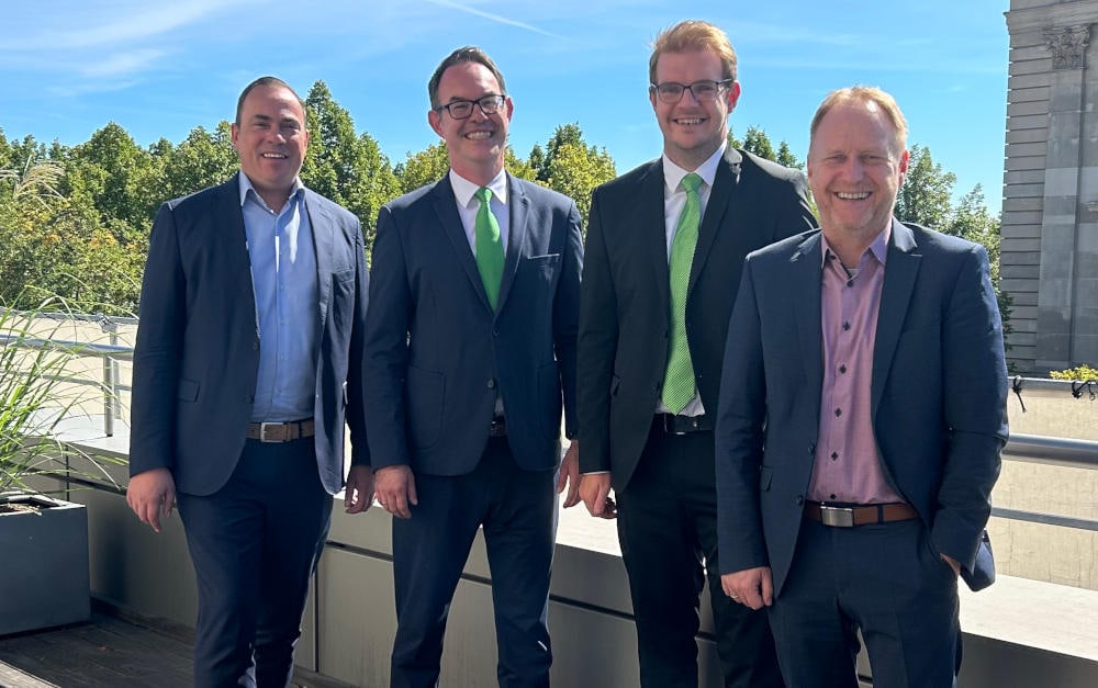 Bessergrün-Geschäftsführung (v.l.): Thomas Vogel, Henning Bernau, Daniel Feddermann, Holger Iben