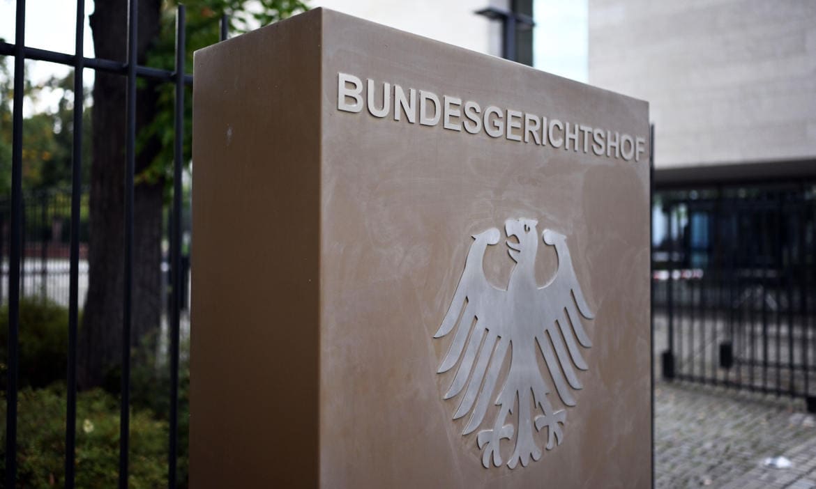 Hinweisschild zum Bundesgerichtshof: Später Wiederruf gilt