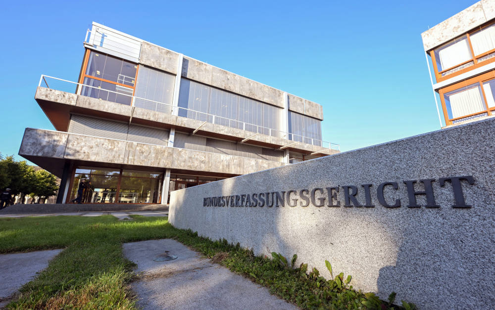 Außenaufnahme vom Bundesverfassungsgericht in Karlsruhe