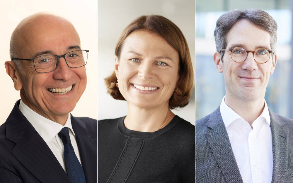 Allianz-Manager: Petros Papanikolaou (links), Nina Klingspor und Jan Esser