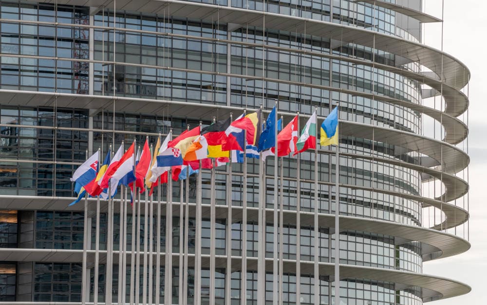 Flaggen vor dem Europäischen Parlament in Straßburg: Solvency II verabschiedet