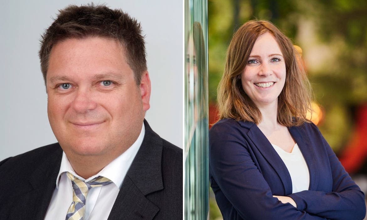 Verena Kienel, Leiterin Nachhaltigkeitsresearch, und Vertriebs-Experte Marcus Langer, beide Ökoworld