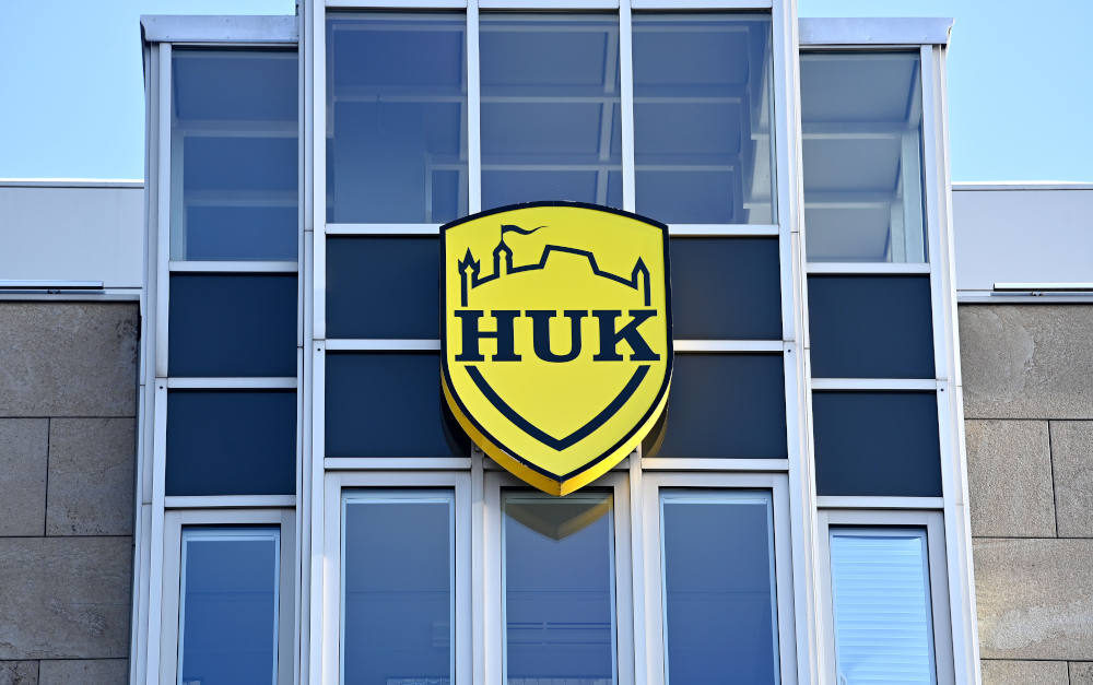 Logo der Huk-Coburg in München: Besonders gern von Kunden weiterempfohlen