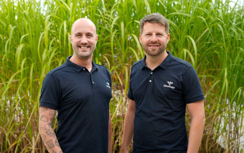 Bastian Paulsen (links) leitet zusammen mit Jonas Hoffheinz die Geschäfte von LV Werk, der neuen Lebensversicherungs-Tochter von Blau Direkt