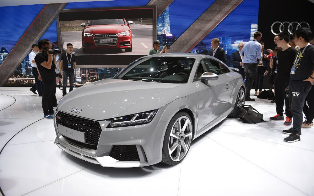 Ausgestelltes Audi TT RS Coupe: Mit einem ähnlichen Typ baute ein Autofahrer auf der A6 vor über vier Jahren einen Unfall