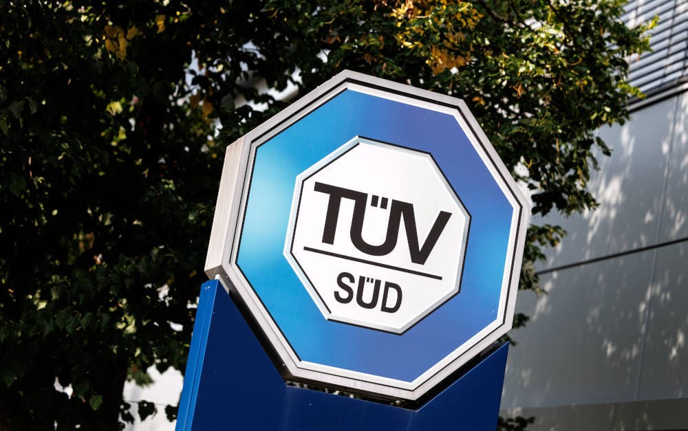 Logo des Tüv Süd in München: Auch technische Prüfeinrichtungen die Nachhaltigkeitsberichte prüfen lassen