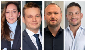 Von links: Julia Nebe, Baloise, John Braun, Baobab, Maximilian Mäder, Performio, und Daniel Berger, Stoïk.