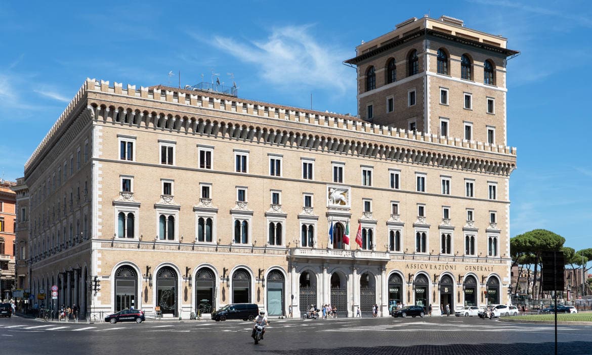Sitz der Generali in Rom: Laut Map-Report von Franke und Bornberg verzeichnet der Versicherer 2023 in der Sparte Leben das nominal höchste Beitragswachstum