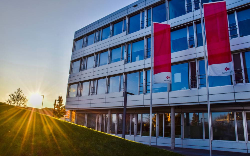 Firmengebäude Swiss Life am Standort Garching bei München: Gesamtverzinsung fürs neue Jahr bekanntgegeben