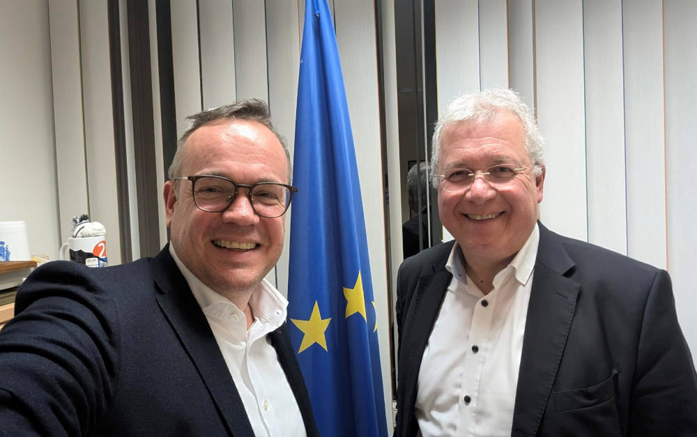 AfW-Vorstand Frank Rottenbacher (links) und EU-Politiker Markus Ferber (CSU)