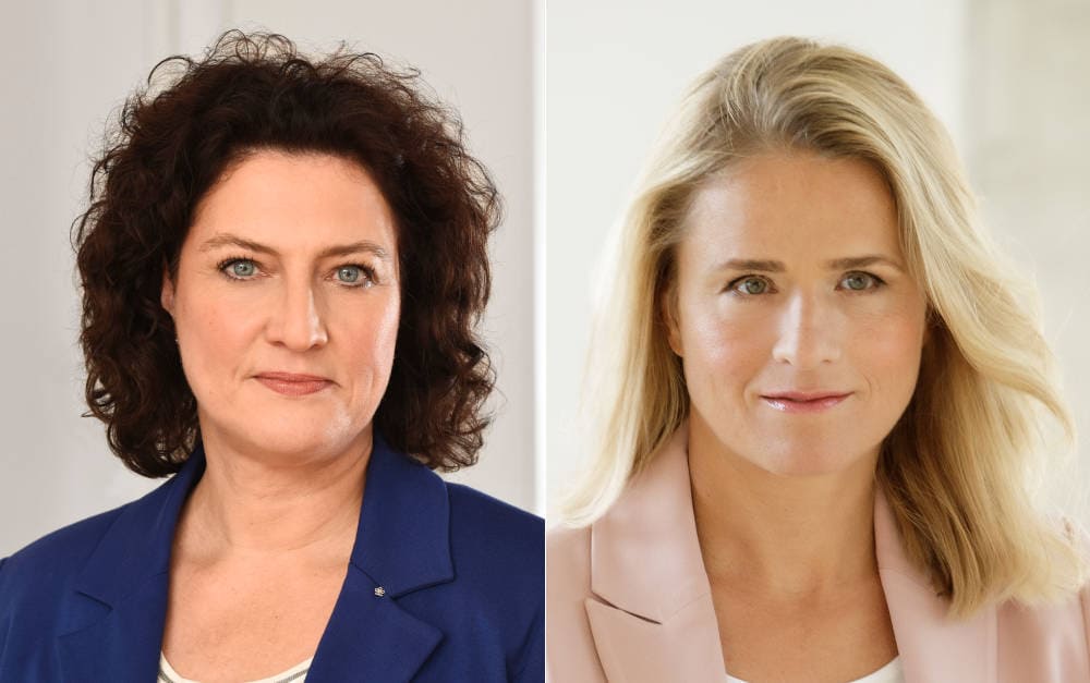 Carola Reimann (Chefin AOK-Bundesverband, links) und Verena Bentele (Präsidentin des Sozialverbands VDK)