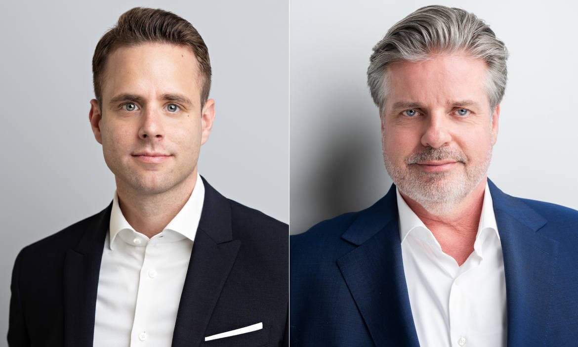 Thomas Dudkiewicz (links) und Jürgen Dörendahl, Geschäftsführende Gesellschafter der Personalvermittlung Le Groupe Bleu