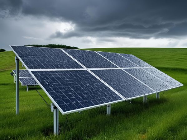 PV-Anlage im Regen, Foto: Canva KI