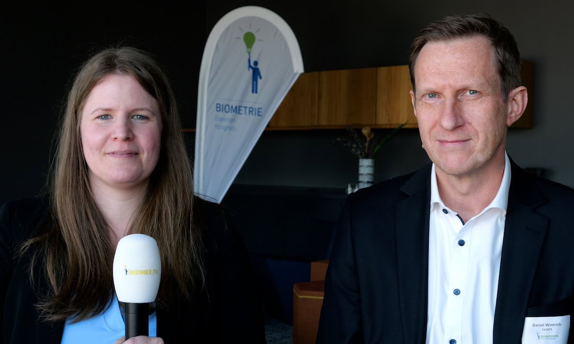 Daniel Wintrich, Experte für betriebliche Altersversorgung bei der LV 1871, im Gespräch mit Pfefferminzia-Chefredakteurin Karen Schmidt.