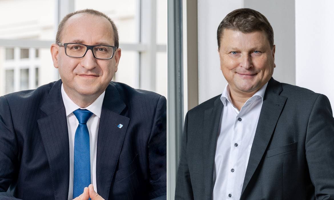 Vorstandschefs Guido Bader (links, Stuttgarter) und Ulrich Mitzlaff (SDK)